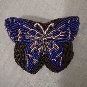 Neiman Marcus Classic Beaded Butterfly Coin Purse
